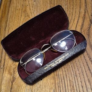 Vintage 12k Gold Filled Rim Glasses with Case